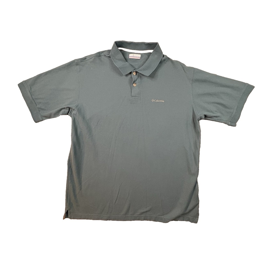 Columbia Men's L Aqua Blue Polo SEE DESCRIPTION